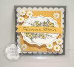 Stampin Up window sheet Forever and Always Wedding card
