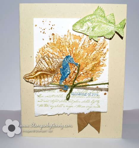 Stampin' Up! Thinking of You seashell card