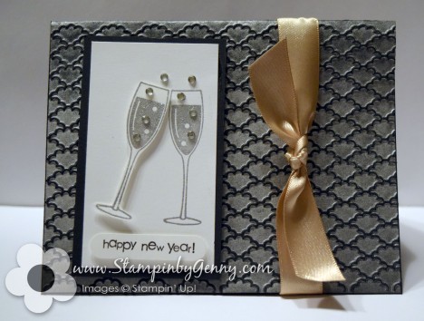 Happy New Year toast Stampin Up card