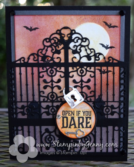 Stampin Up Graveyard Gate Halloween Card
