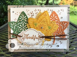 Card created with Stampin' Ups Falling For Leaves stamp set and thinlits.