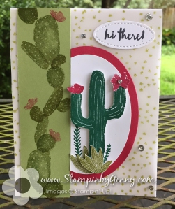 Stampin up Flowering Desert card